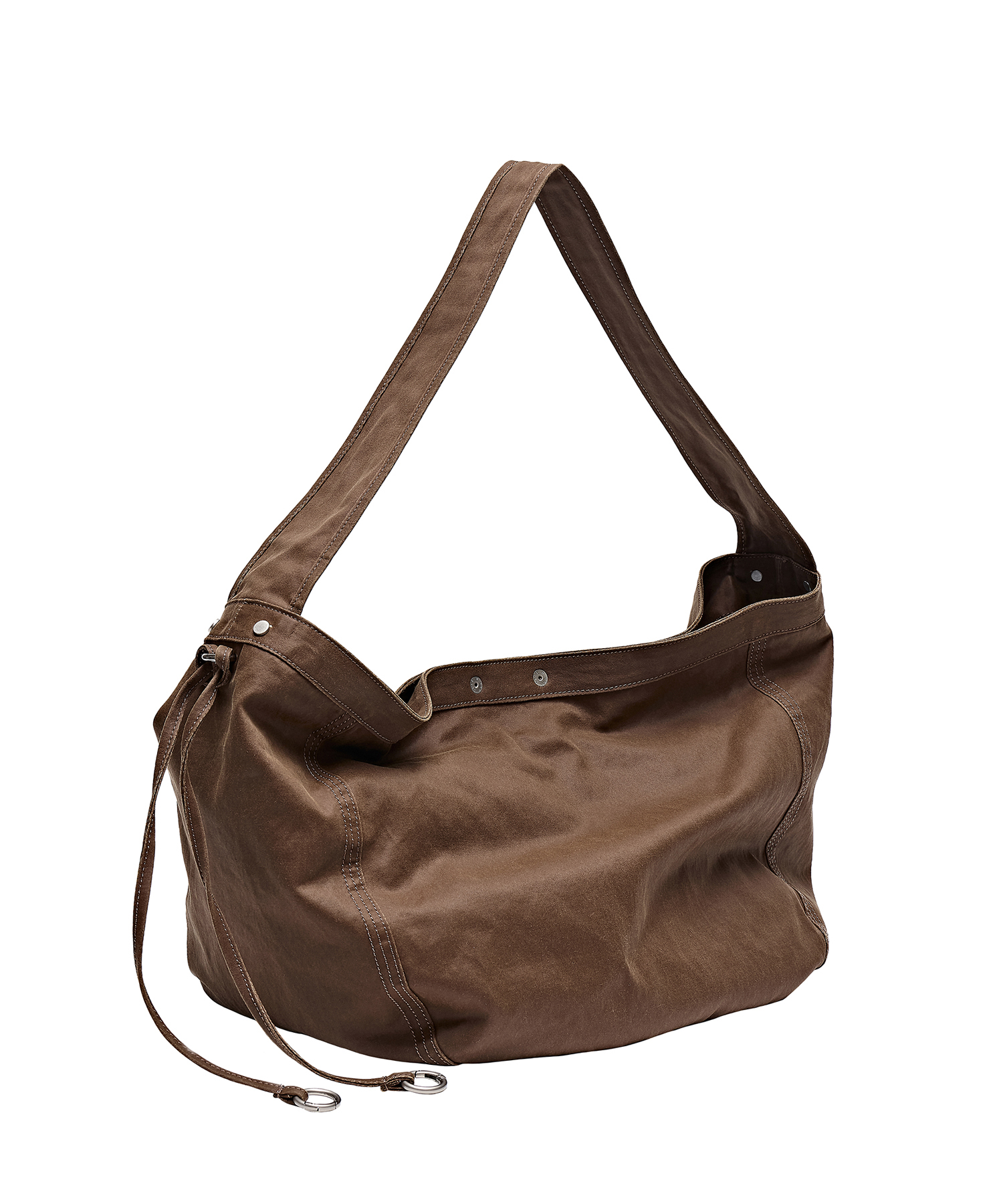 VTG Washed Paper Leather Hobo сумка Brown