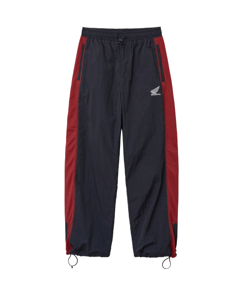 Nylon Mesh Block Pants Black