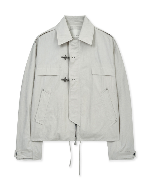 FIREMAN TRENCH JACKET (LIGHT GRAY)