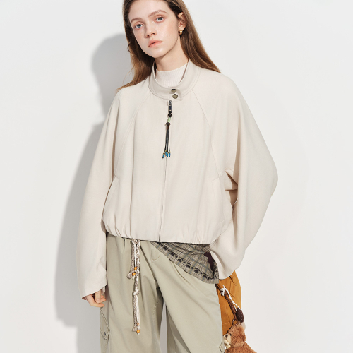 WD_Loose stand collar blouson