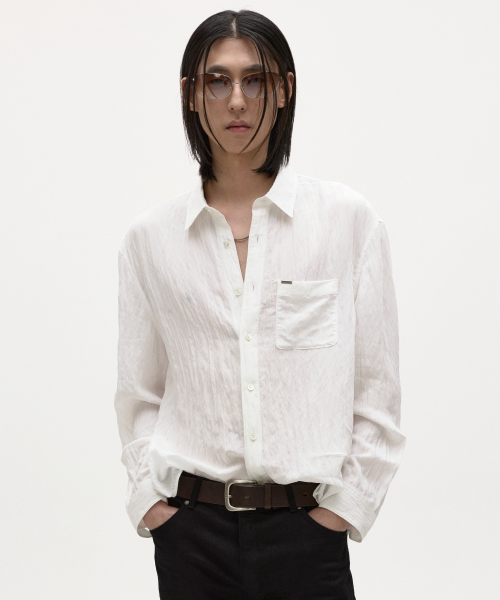 Вискозная рубашка Nita Off White
