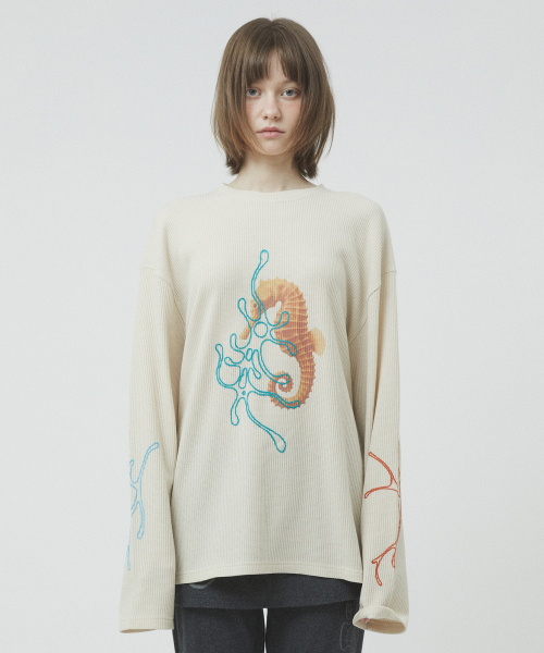 SEA HORSE LONG SLEEVE [IVORY]