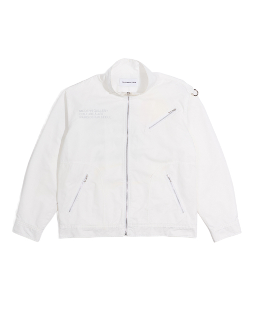 ART FLOWER CHAIN BLOUSON (WHITE)