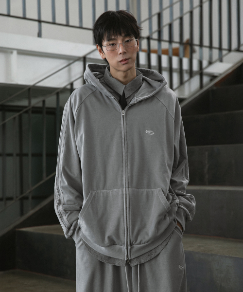Худи на молнии BC Pigment Track (GRAY)