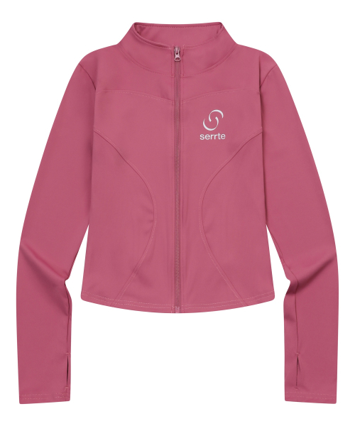 Тонкий жакет с молнией на резинке Rose Pink