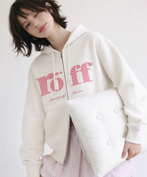 RÖFF TYPE PLAY SPACE DOT OVER FIT 2-WAY ZIP-UP