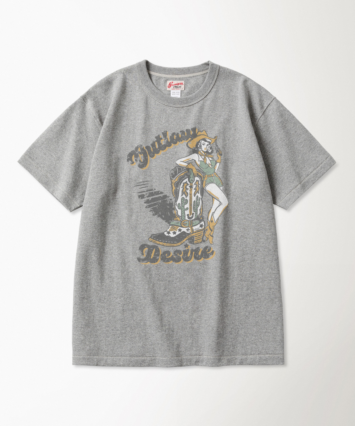 Western Boot Loopwheeled Graphic Tee Melange