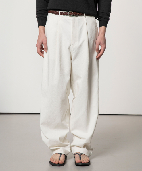 The Loop Pleated Trousers Off White