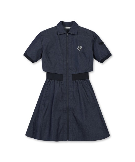 Full-zip Collar Dress G5UAM26221NYX
