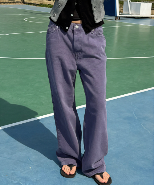 Women PLVM Relaxed Fit Denim - Dyed Lavender