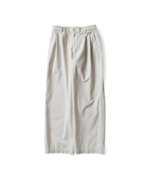 Легкие хлопковые брюки с двумя складками Ice Beige