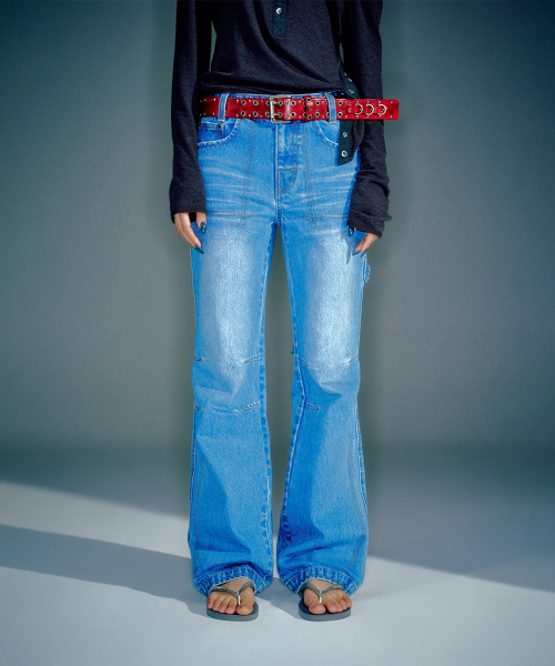 (WOMEN) NOEL DENIM WORK-PANTS BLUE