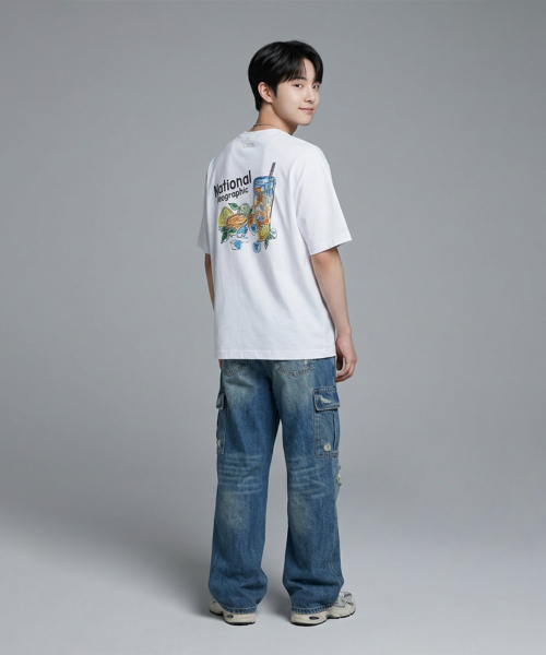 Футболка N262UTS907 Lemonade Graphic Semi-overfit WHITE
