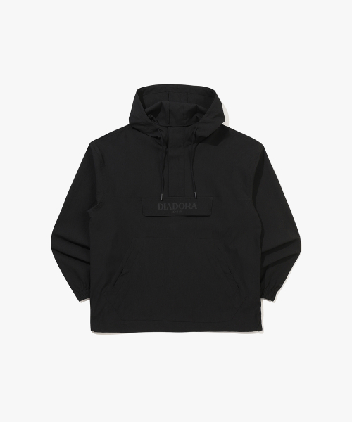 Плиссированный анорак с капюшоном BLACK