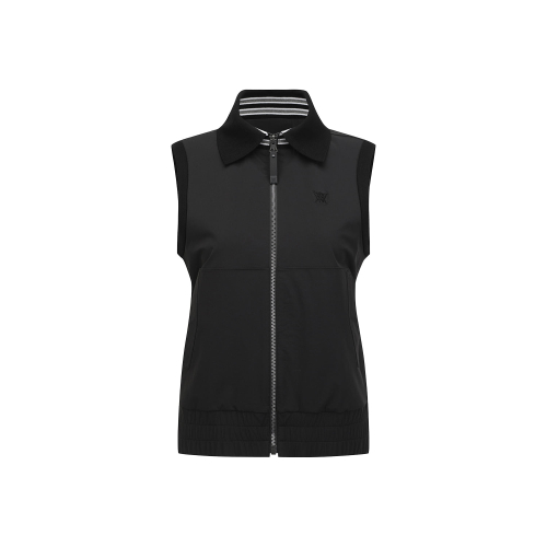 WOMEN HYBRID KNIT VEST BK