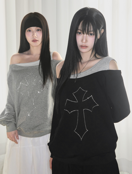 Оверсайз свитшот Cross Cubic One-off, Black