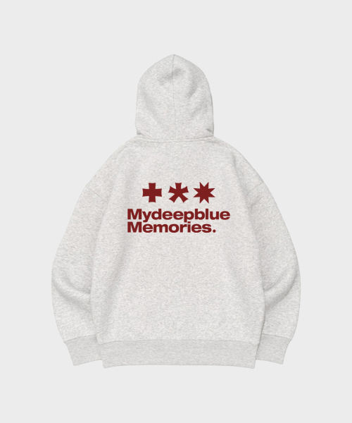 (ss) mm символ logo soft hoodie(light grey)