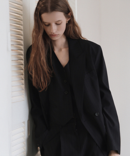 stripe four set up suit-overfit double breast куртка
