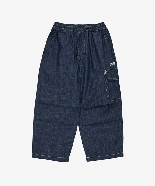 뉴발란스 키즈 ESSENTIAL_9부 일자핏 아동 데님팬츠 NK9TG2101U55