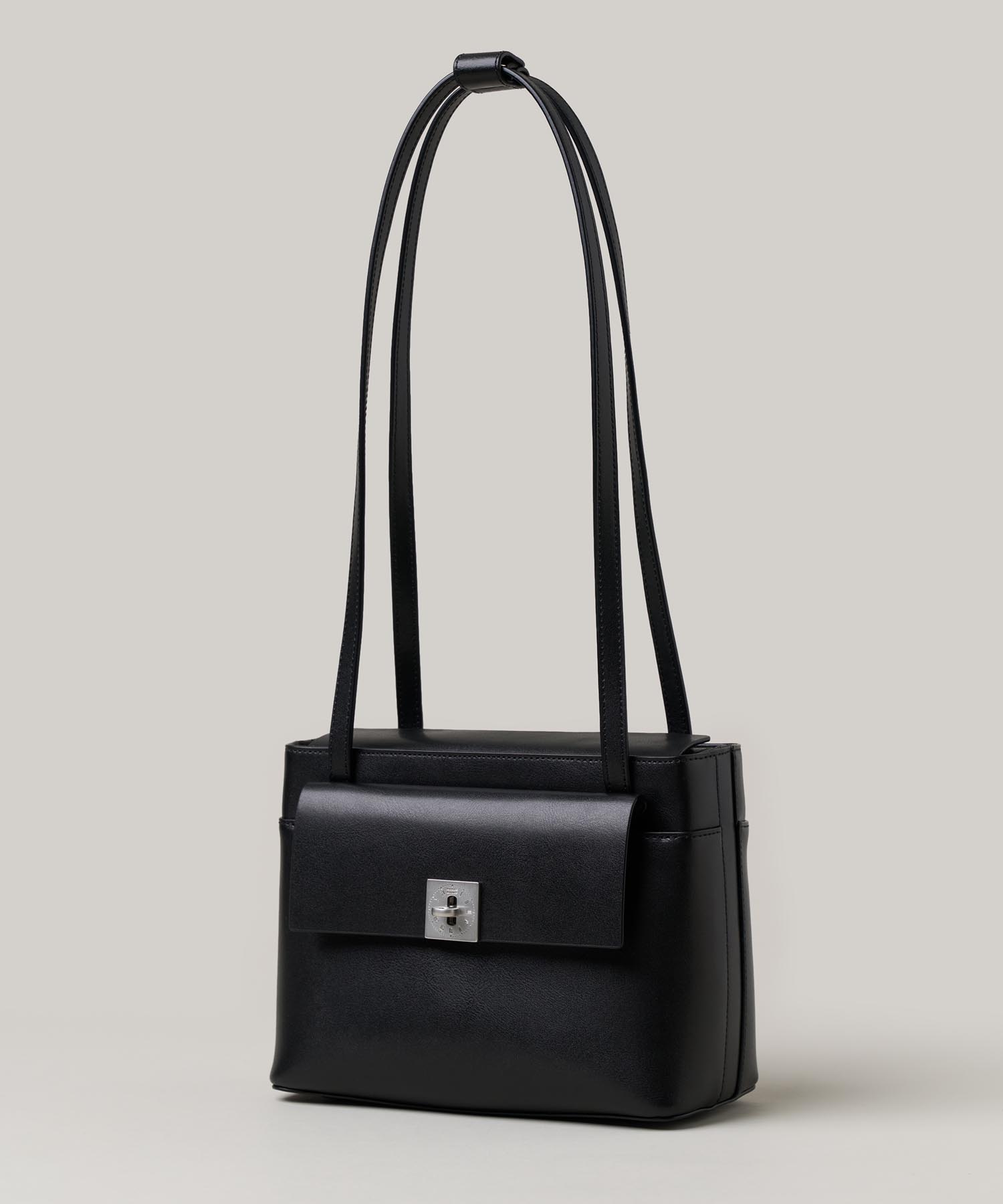 classic square flap bag черный