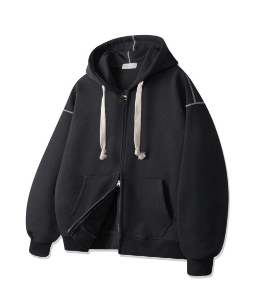 Классический худи на двух молниях BK7975_Charcoal
