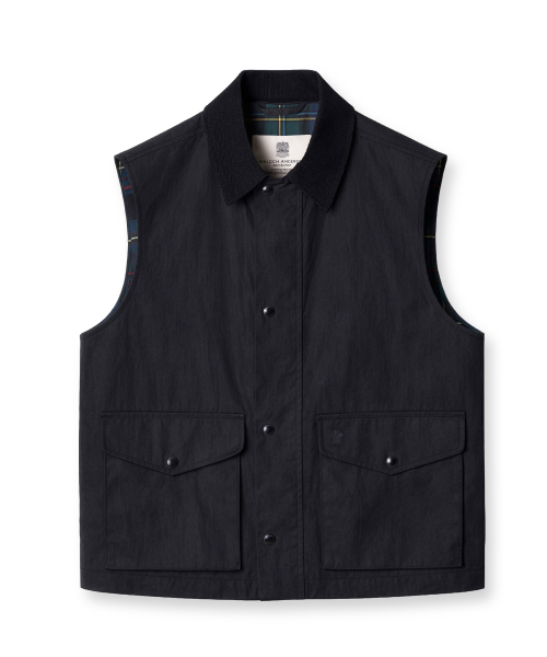 waxed hunting жилет (black)