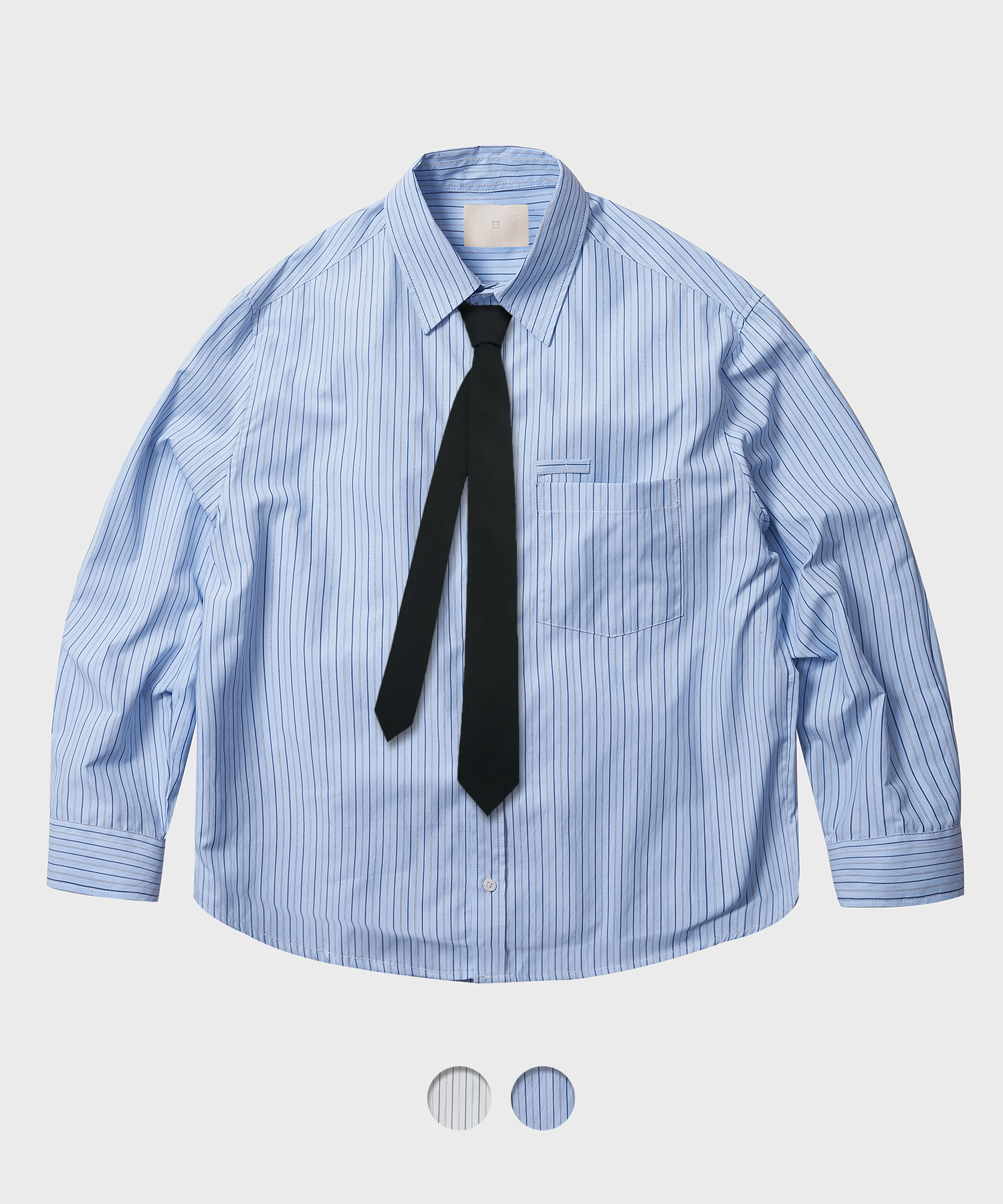 Кроп-рубашка All Day Light Stripe, 2COLOR