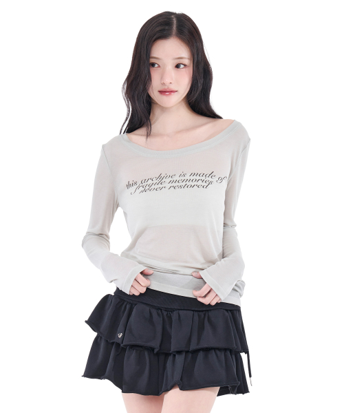 Sheer Long Sleeve (Light Gray)