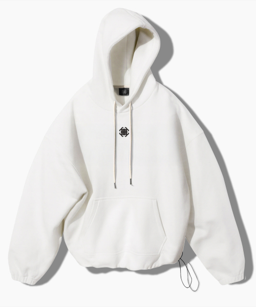 SYMBOL STRING HOODIE - WHITE