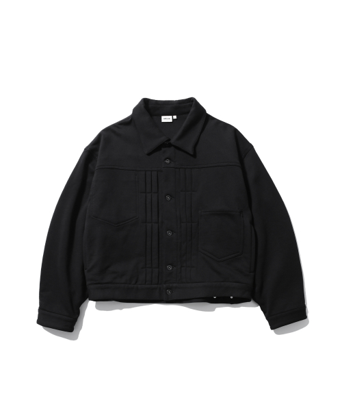 Heavy Sweat Trucker Jacket - Black