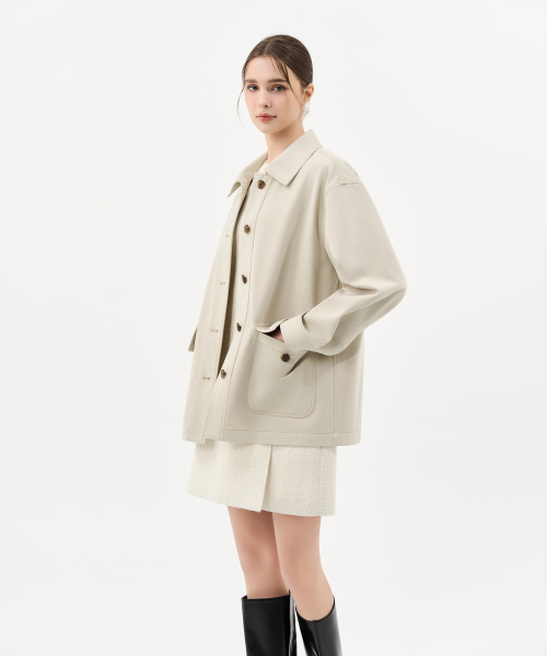 Куртка ворк из хлопка KHAKI BEIGE