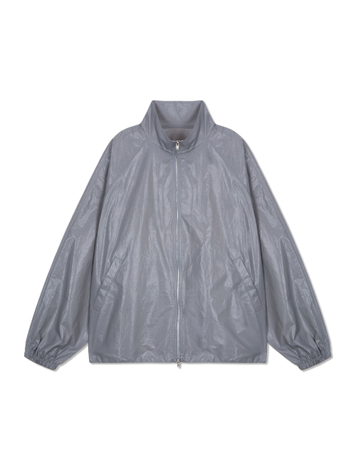 MATIN KIM LOGO COATING JUMPER FOR MEN IN DARK GREY