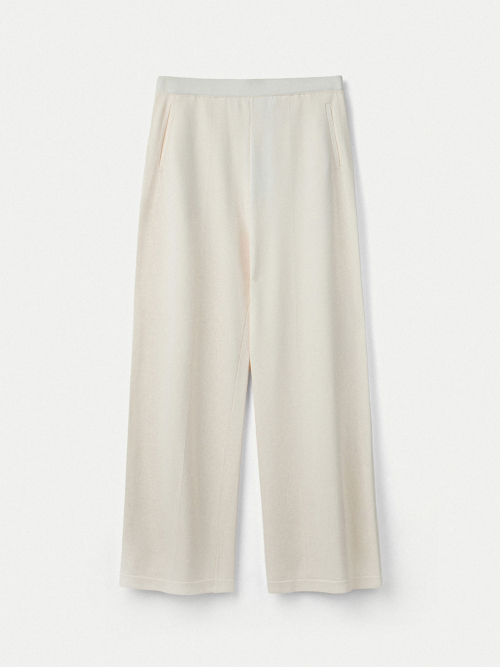 Center Lined Wide Fit Pants_Ivory