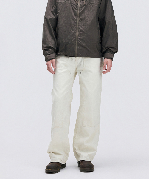 Брюки-карго Washed Double Knee Carpenter Cream
