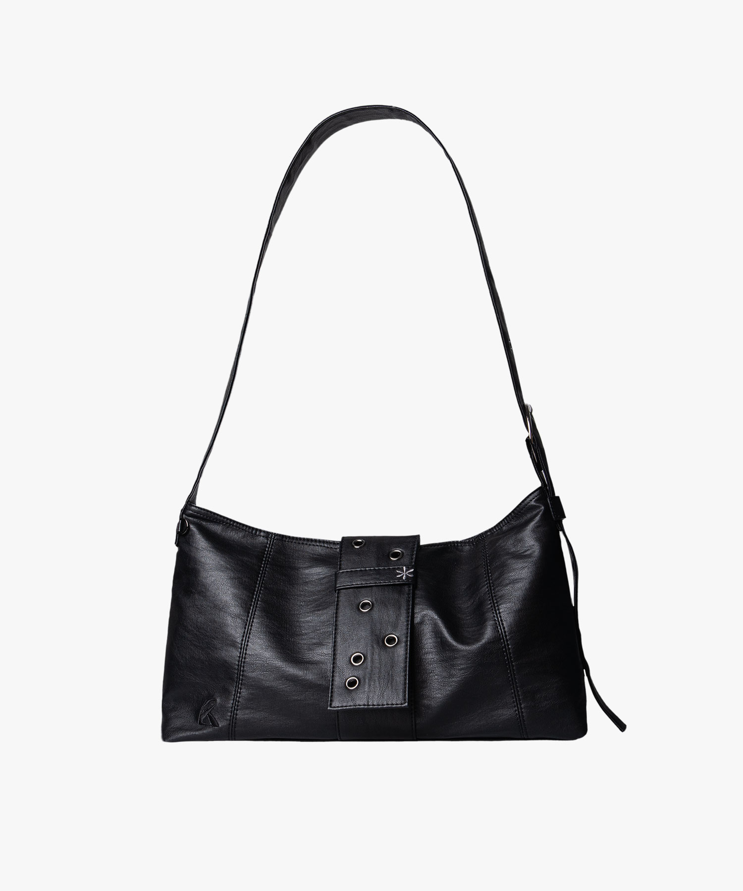 Eyelet Shoulder Bag_Black