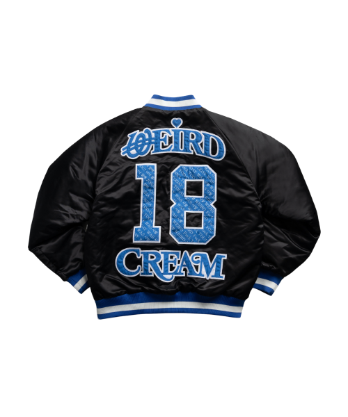 Атласный бомбер BASECREAM x WEIRDWORLD Weird Cream 90