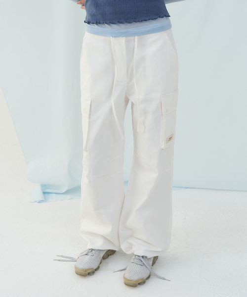 Casual Utility Cargo Pants - Ivory