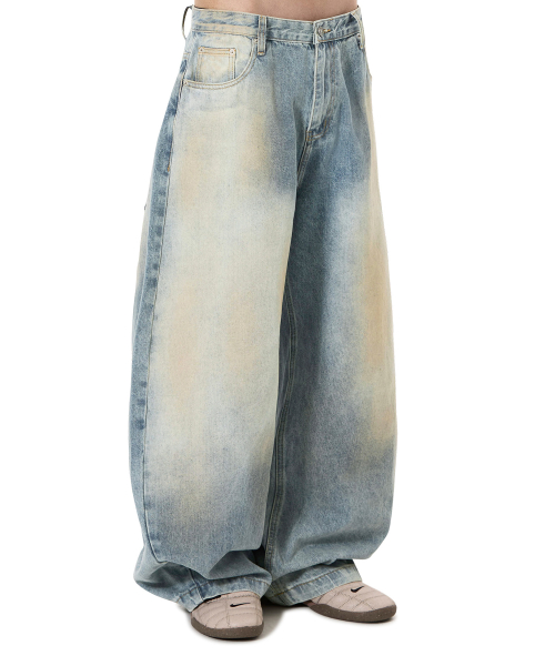 MUD WIDE VOLUME PANTS - BLUE