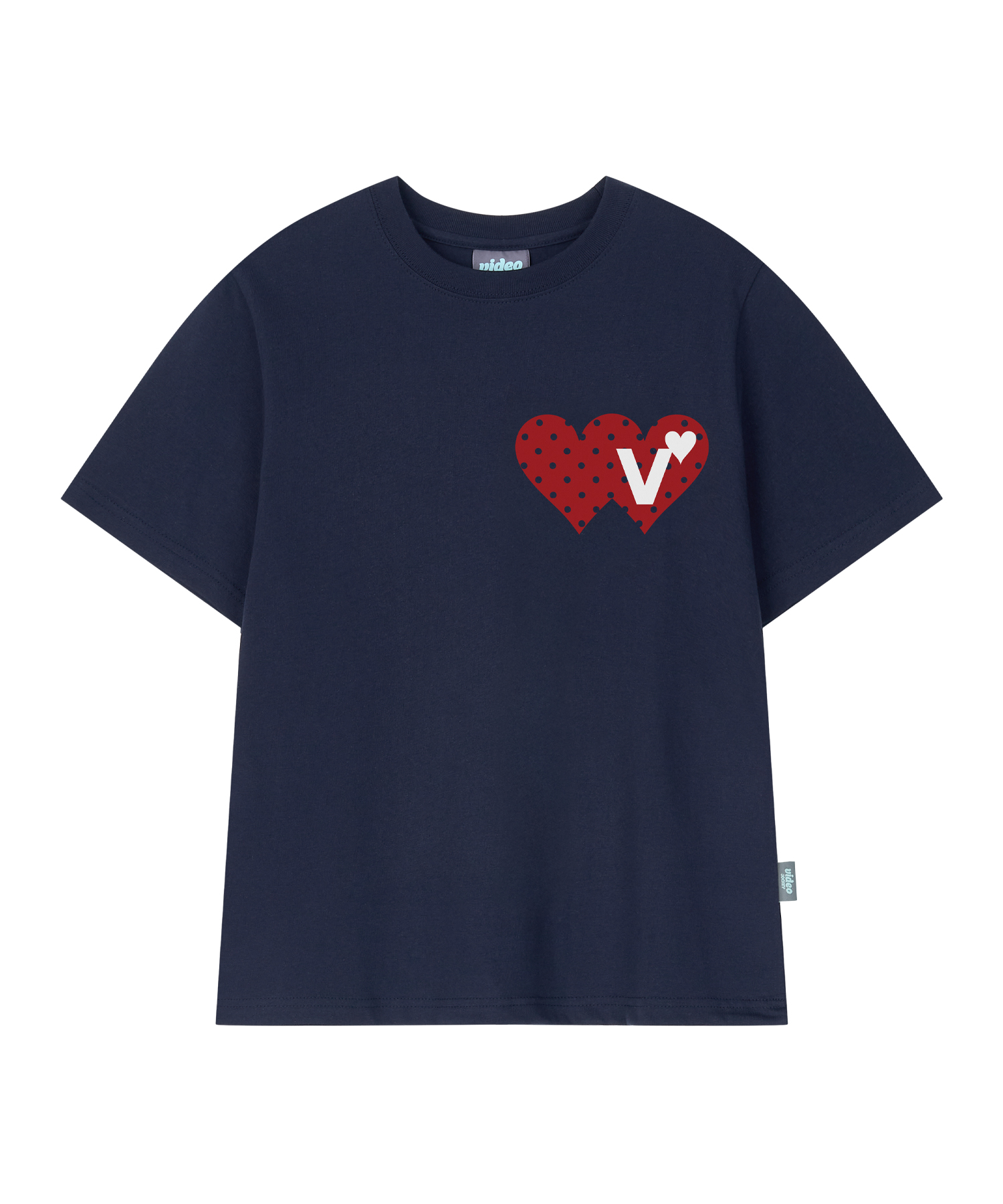 Double Heart тишёрт Navy