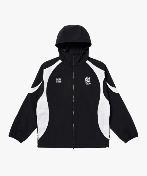 GFC 26 PIPING HOODED TRACK JACKET-BLACK