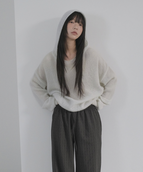 Шифоновый худи-трикотаж Mint Gray
