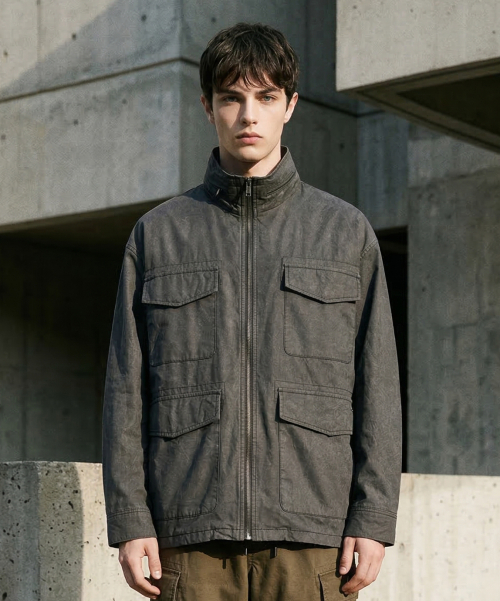 Мужская хлопковая куртка-милитари 4-Pocket Grey