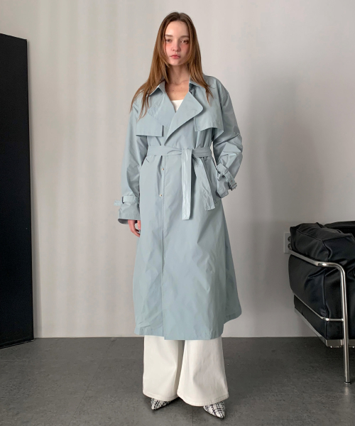 Belted Nylon Trench Coat (3colors)