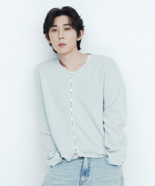Wholegarment Button Cardigan / LIGHT BLUE