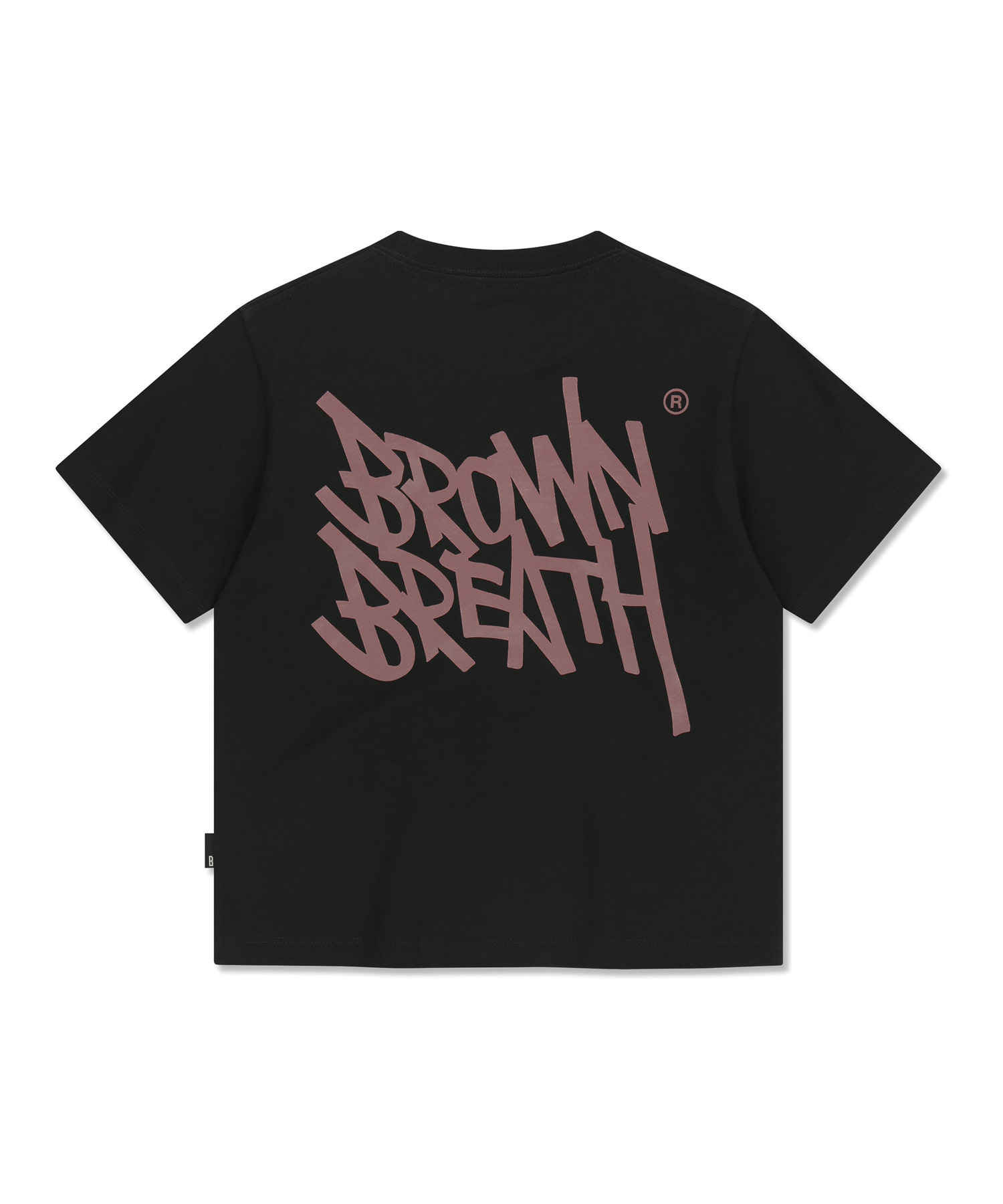 W TAG CROP TEE - BLACK