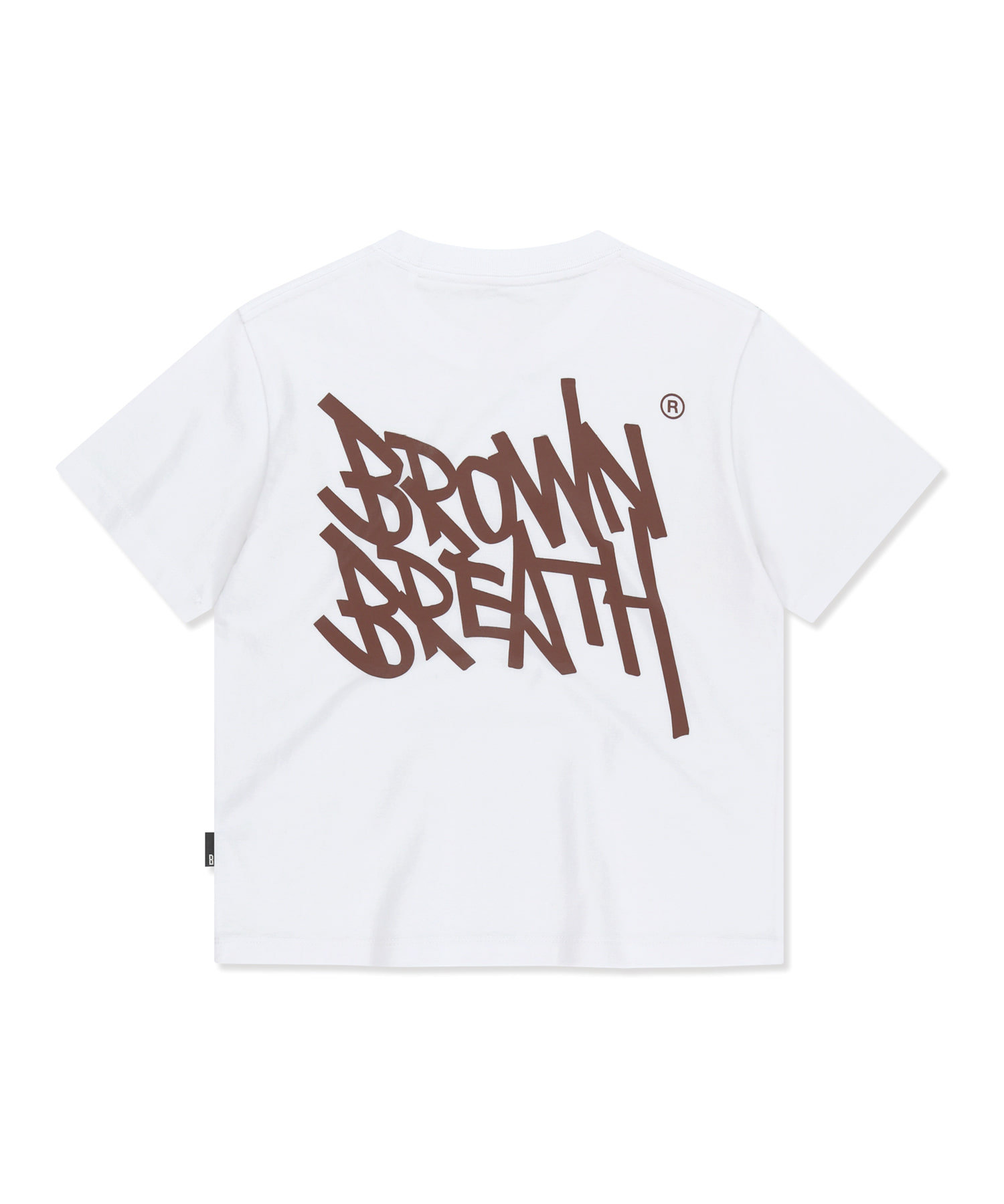 W TAG CROP TEE - WHITE