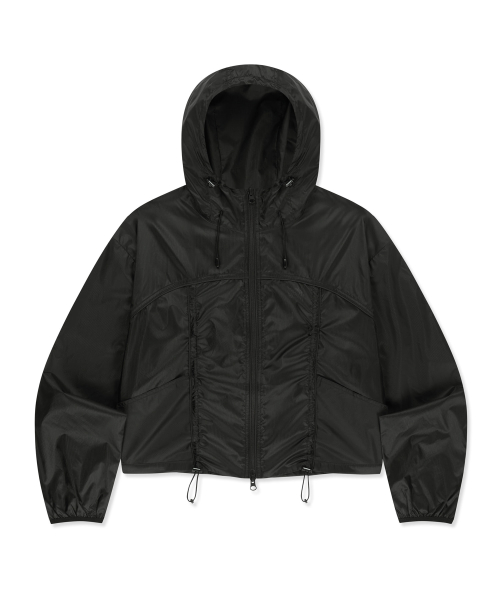 W SHRRING LIGHT WINDBREAKER - BLACK