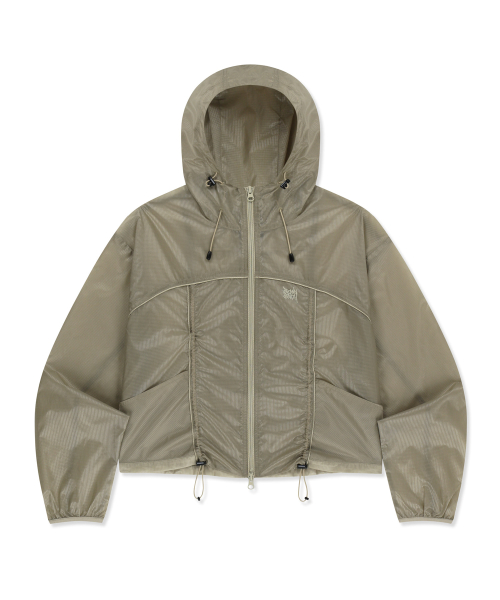 W SHRRING LIGHT WINDBREAKER - BEIGE