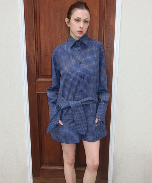 Комбинезон в клетку Lowline_Navy