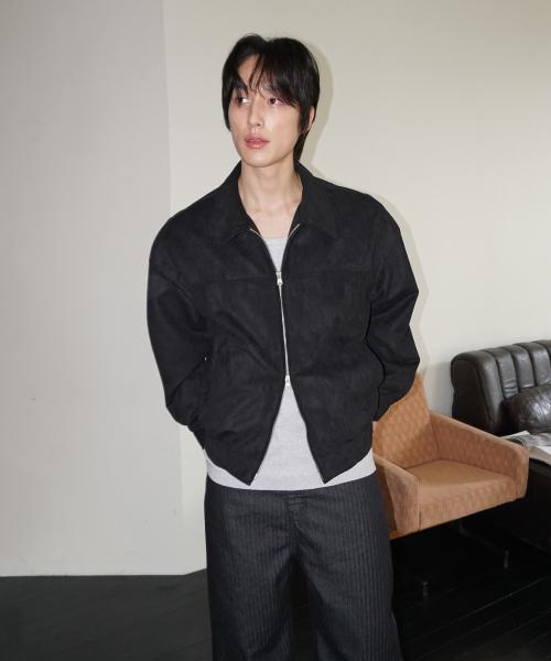 Faux Suede Blouson куртка — Black